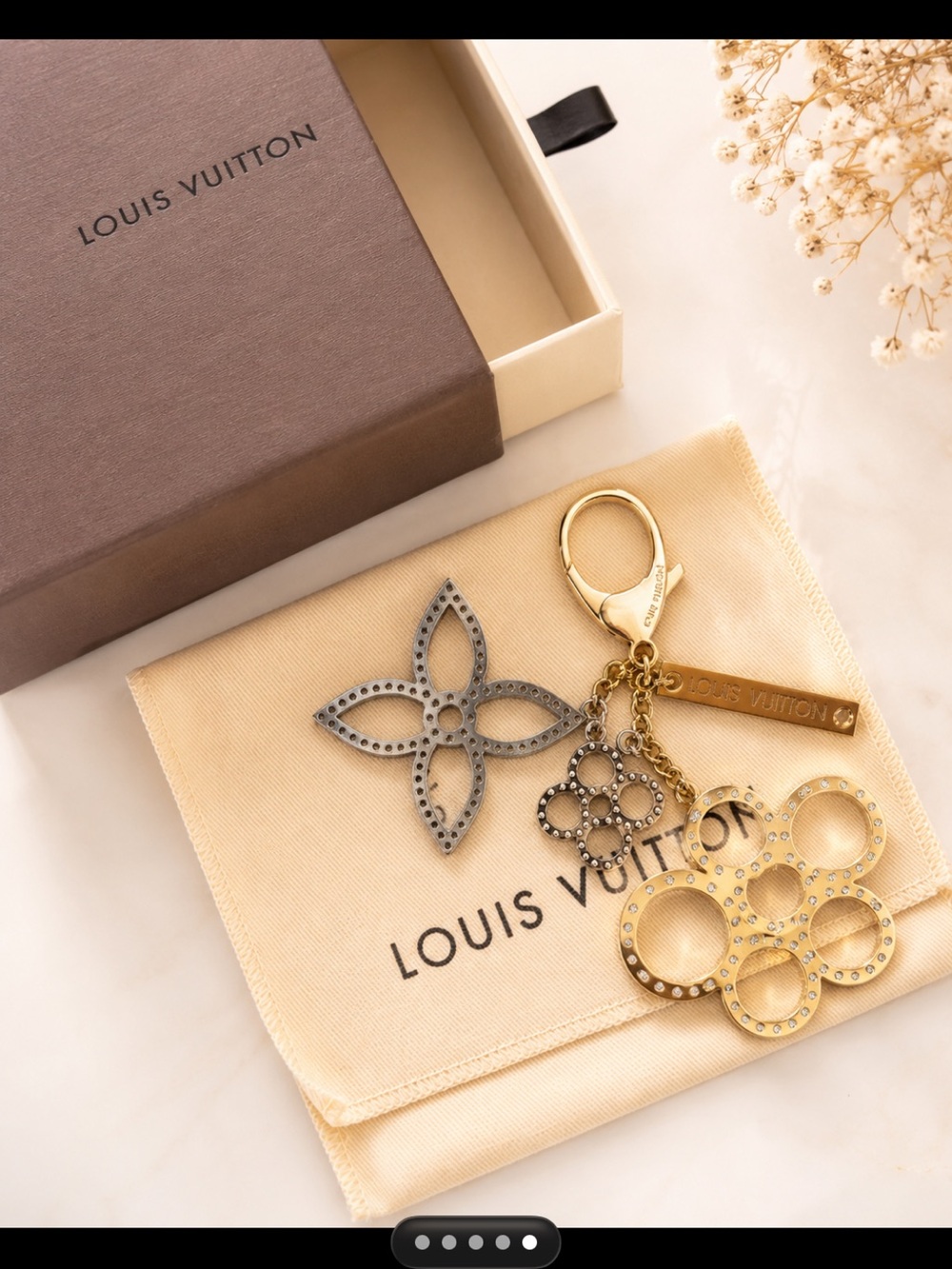 Louis Vuitton Bijoux Sac Tapage CHARM w/dust bag and box EUC